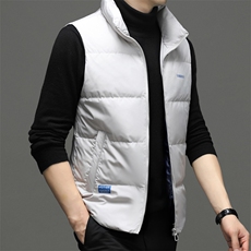 2024新款柔软保暖宽松80鸭绒防寒服外套立领羽绒服马甲保暖男装，男装羽绒服，钱塘6003（原4033）