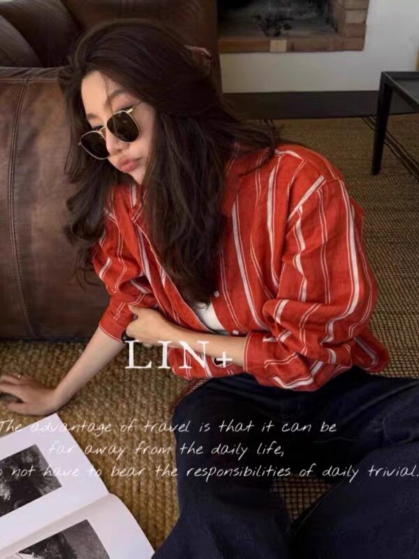 2025年秋季新款百搭提花落肩休闲长袖衬衫，女装针织衫/毛衣，织己羊绒