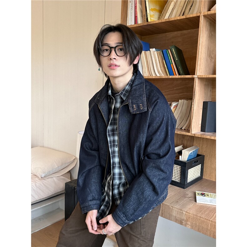 2025春秋冬季简约小众高级感新款百搭牛仔夹克外套男女,男装工装外套,星座1210-1