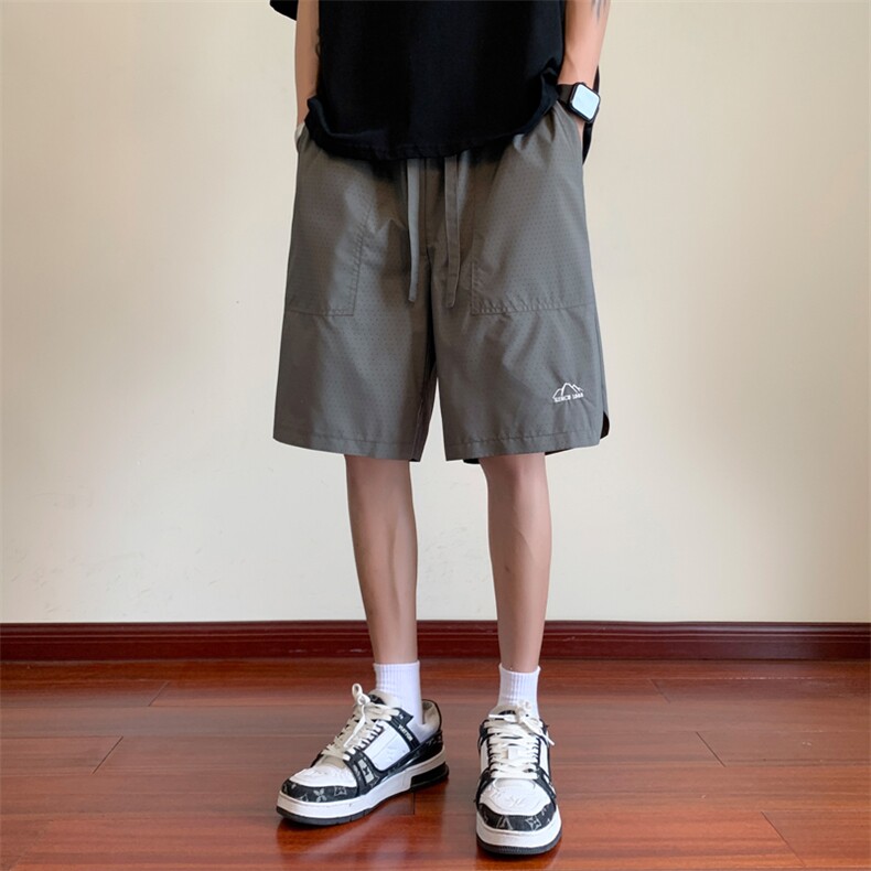 ！2023夏季冰丝透气激光冲孔男士短裤清爽五分裤DK251P45控69,男装休闲裤,电商B220