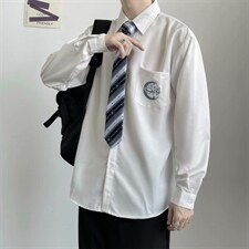 长袖白衬衫男2023春季新款潮DK17P33，男装衬衫，星座1116-2