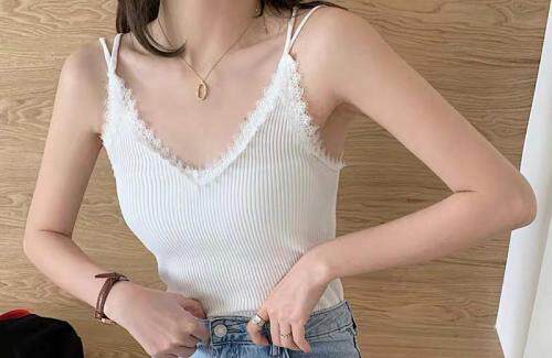 蕾丝花边美背款打底衫，女装，魅力元素