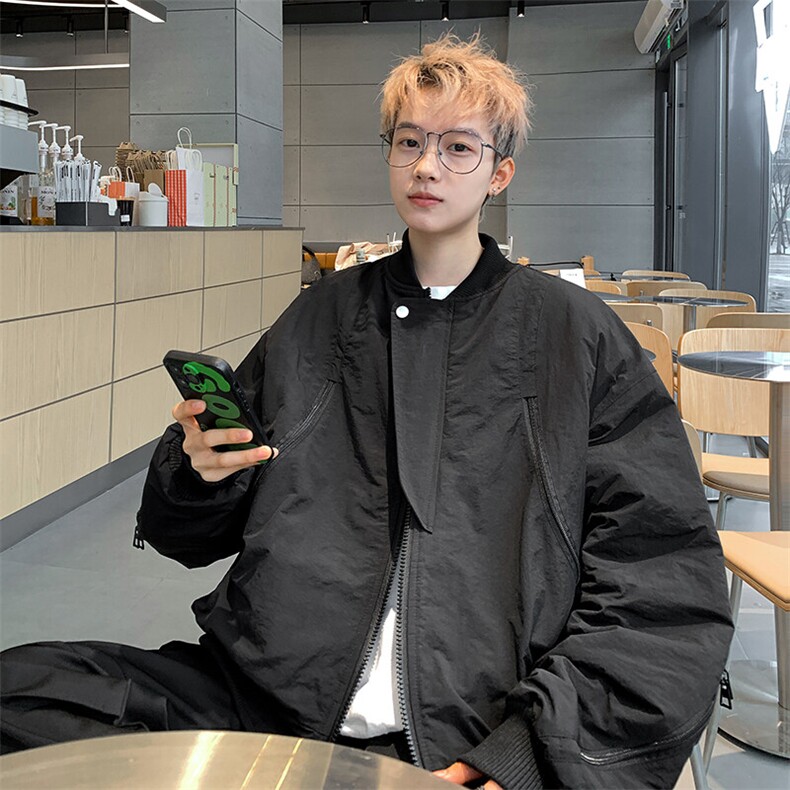 JK8809-P68美式秋潮牌多拉链设计感夹克现货,男装夹克,星座1503