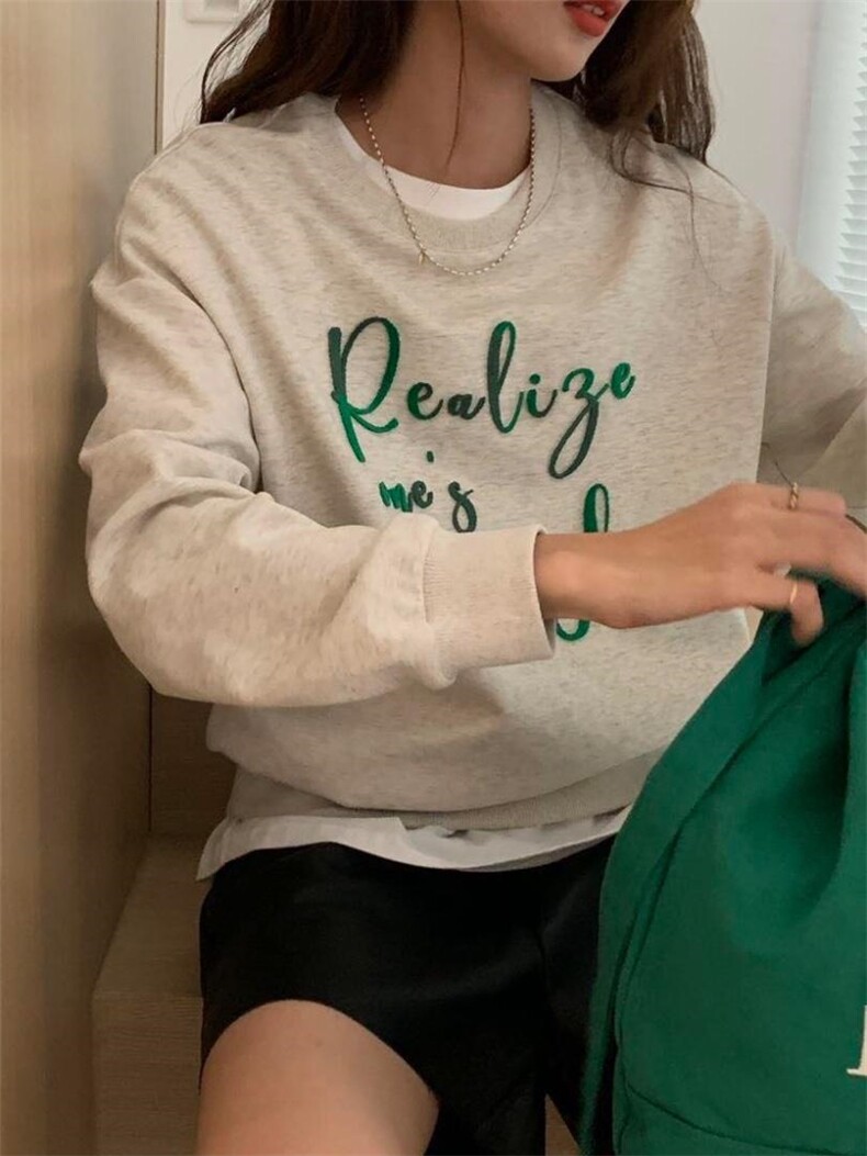 款号：BD230040 名称：牙刷绣卫衣，女装卫衣/绒衫，BD