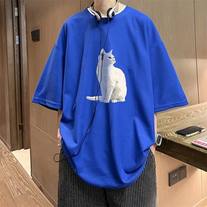 华夫格t恤男短袖男大码五分袖 HT73407-P22图片
