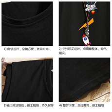 BX25165-P20港风运动汗背心男大码汗衫男无袖T恤男砖墙挂拍，男装T恤，电商A040A