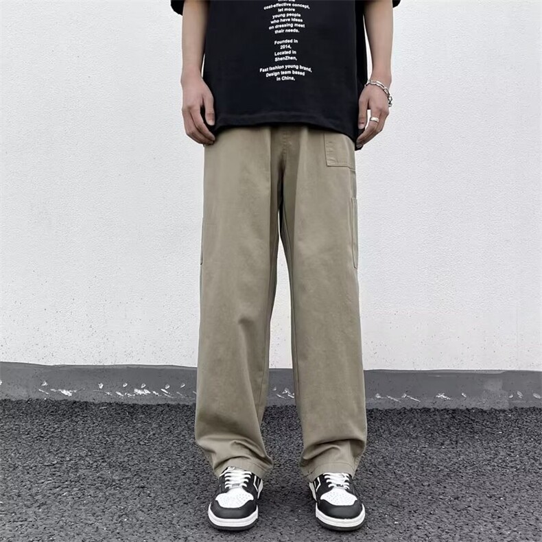 潮休闲裤工装裤夏季长裤直筒纯色青春流行休闲裤KG001P48,男装休闲裤,星座1116-2