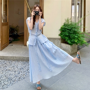 【新款现货】设计感木耳边套装2C213-2502-P155-K228图片