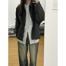 【有货】底特律夹克男款春秋美式水洗做旧短款工装外套Y188CC-P75，男装夹克，星座1007（原301D）