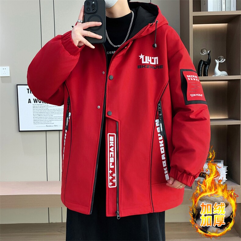 男士外套青年男冬季加绒加厚夹克外套帅气保暖棉衣男L8756-P93,男装夹克,星座310B-3