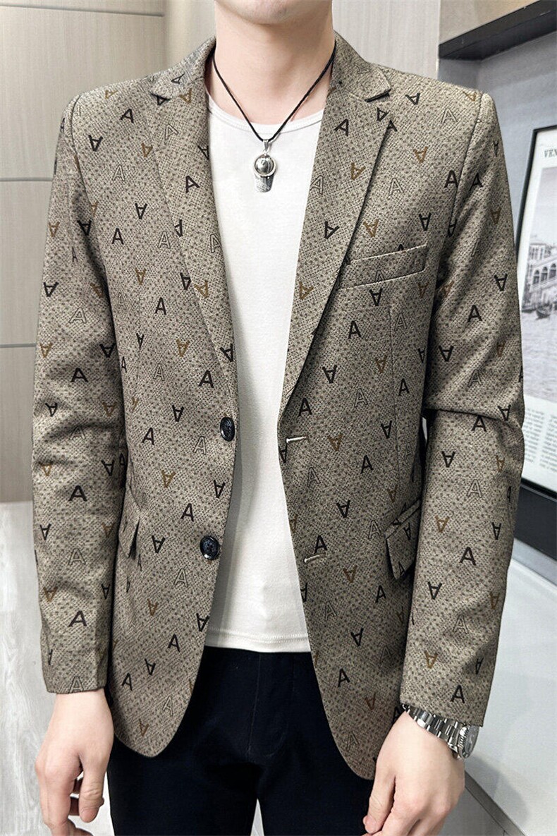 春秋帅气休闲韩版修身提花男士小西服两扣西服XZ613B-5317-P70,男装西服,星座613B
