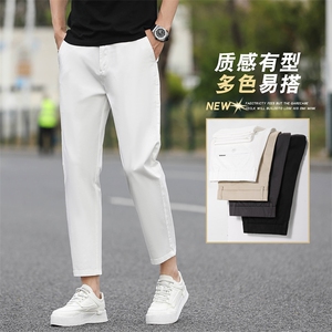 春夏秋款男士小西裤青年日常简约百搭九分裤SK985-p40现货 外贸图片