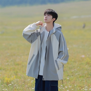 815A-MJ78362-65特 秋冬装新款拼接登山服三防冲锋衣外套夹克图片