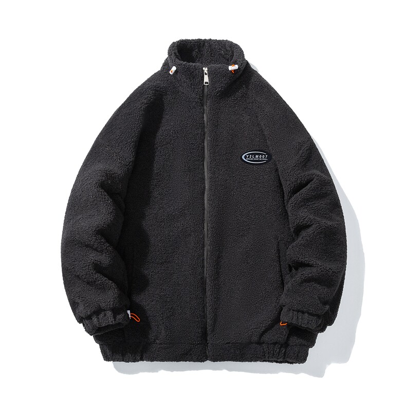 日系白底冬季宽松百搭棉服男羊羔毛大码棉衣男外套8727P105控149,男装棉衣,星座226-1