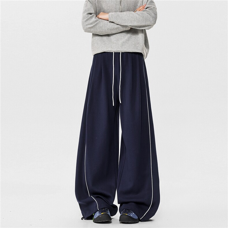 6XL-M蓝色宽松显瘦百搭运动裤男阔腿拖地裤裤子K9186-P45,女装休闲裤,电商D206-1