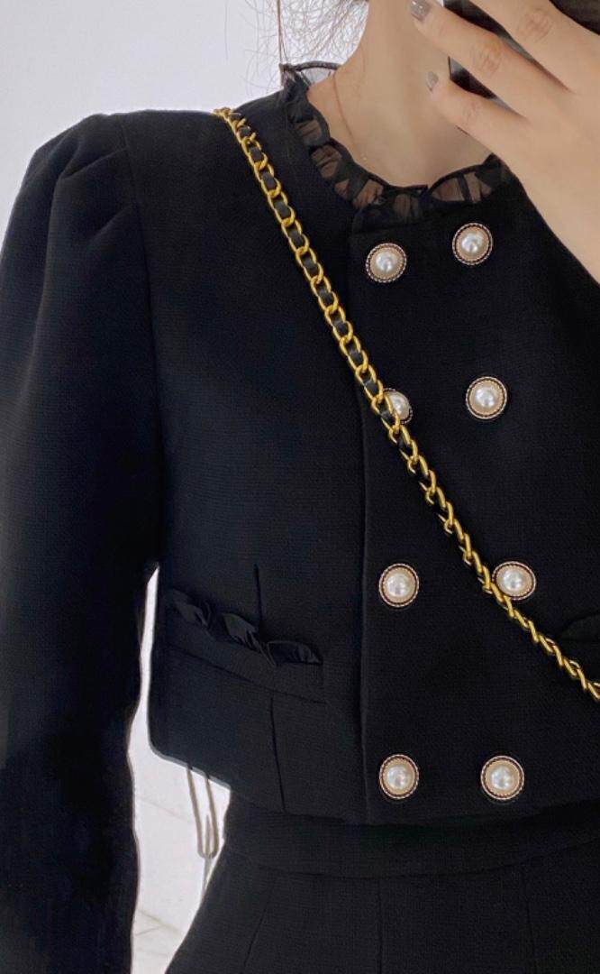 小香百褶裙套装，女装职业装，驿谷