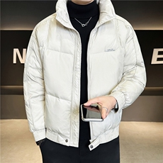 9801-P185-M-3XL标50绒店主风冬季男士休闲立领明线设计羽绒服，男装羽绒服，电商B255