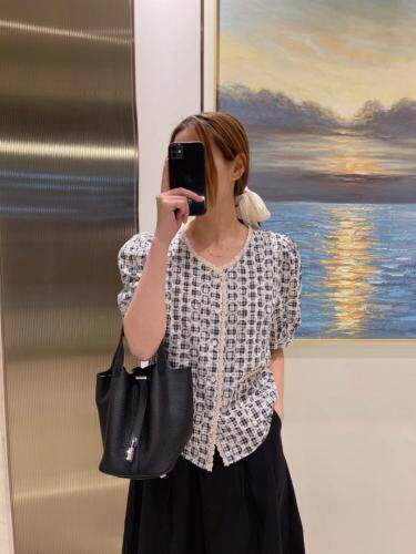 刺绣花纹工艺上衣，女装，新袖