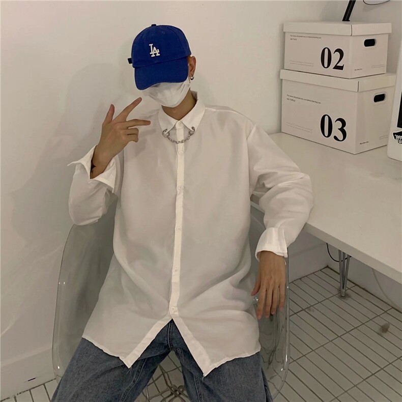 夏季新款衬衫潮流慵懒男方领衬衫送链条P28,男装衬衫,星座1116-2