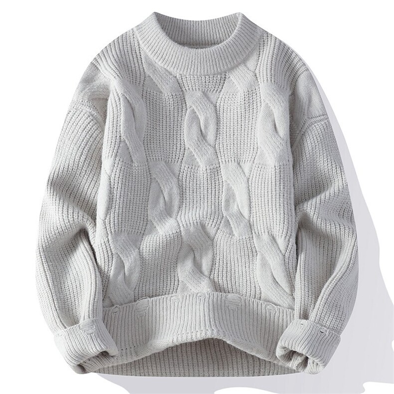 84510-P55秋冬新款休闲毛衣男长袖针织衫港风宽松打底衫外套，男装针织衫/毛衣，电商D310B