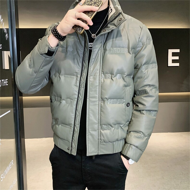 羽绒服男立领PU外套白鸭绒保暖上衣2025冬季新款B317/PY103/P155,男装羽绒服,电商B317