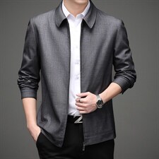 BH2122钱塘2020-2中老年男士翻领商务休闲夹克外套量大价优P145，男装夹克，钱塘207-2