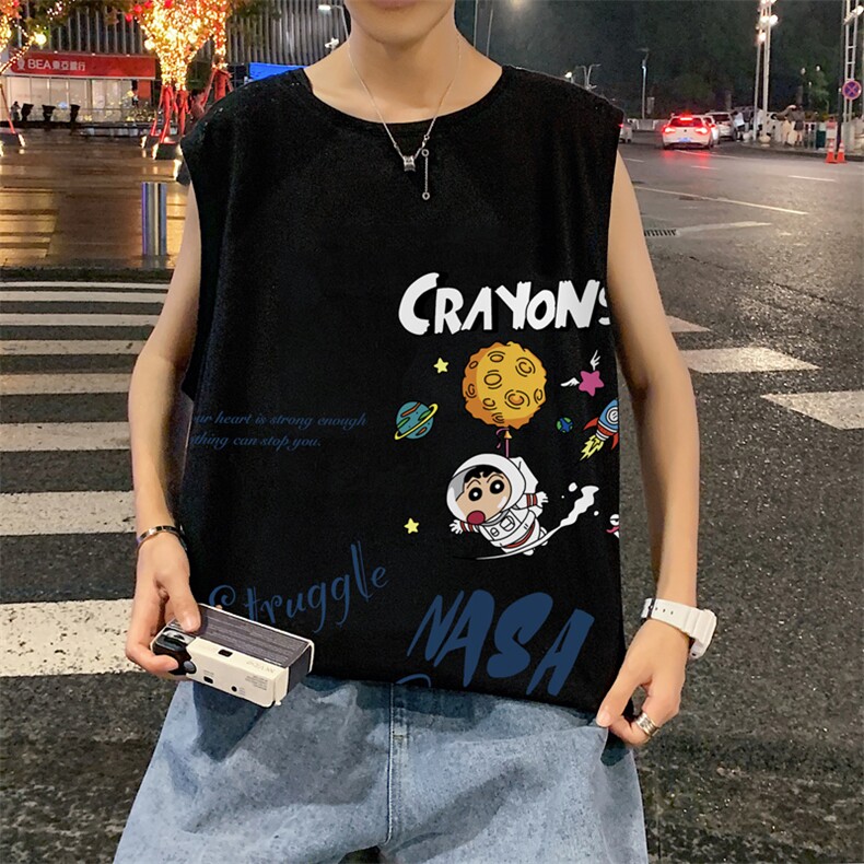 ！港风夏季无袖背心男汗衫男纯棉坎肩短袖T恤男B20-P20,男装背心/马甲,电商B367