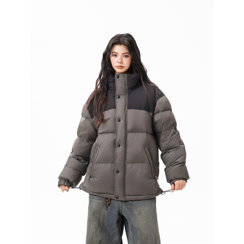 90%绒新标有报告立领撞色韩版宽松羽绒服外套Y988/P350现货,男装羽绒服,星座202-3