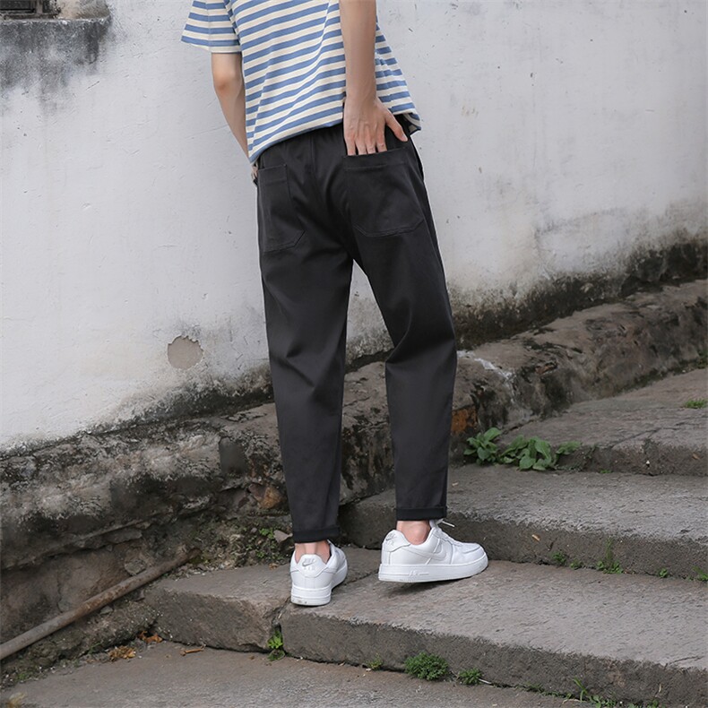 日系春秋水系复古工装裤青少年百搭九分裤C309B-K112-P65-X78,男装休闲裤,电商C309B