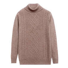 秋冬季新款舒适时尚百搭男士加厚高翻领羊毛衫男装，男装羊毛衫，绒韵雅