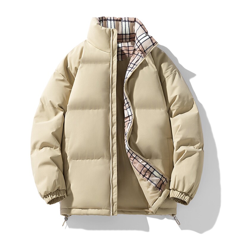 抖音得物美式潮流高品质格子三防加厚羽绒棉衣外套棉服MY5555-P68,男装棉衣,星座610B-1