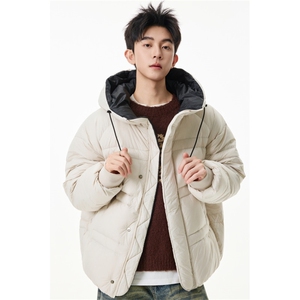 90%绒新标有报告连帽韩版宽松羽绒服上衣Y986/P350 现货图片