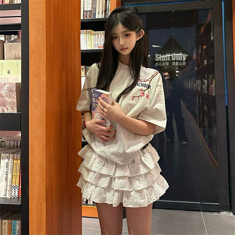 万针全刺绣工艺抖音得物高品质260克重磅纯棉双纱美式高街短袖T恤图片