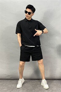 2183-p125 2025夏季高档新款宽松休闲纯色短袖T恤短裤高品质套装图片