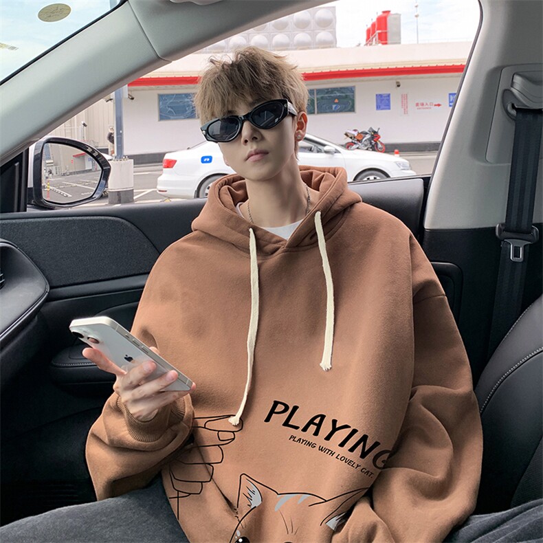 8XL连帽卫衣男大码胖子帽衫大号运动服WY2129-P35加绒款-P40,男装卫衣,电商A040