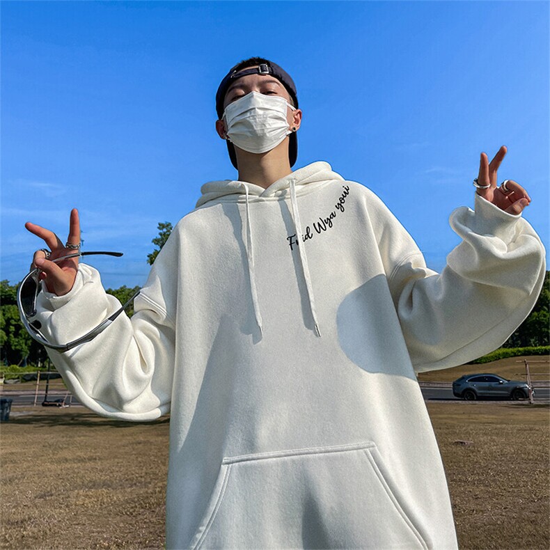 抖音得物供货 可提供视频 春装重磅美式宽松连帽卫衣DL2416图片
