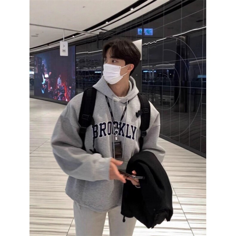 1506/QWY070/P29卫衣男连帽宽松潮牌字母印花百搭外套2026年新款,女装短外套,星座1506