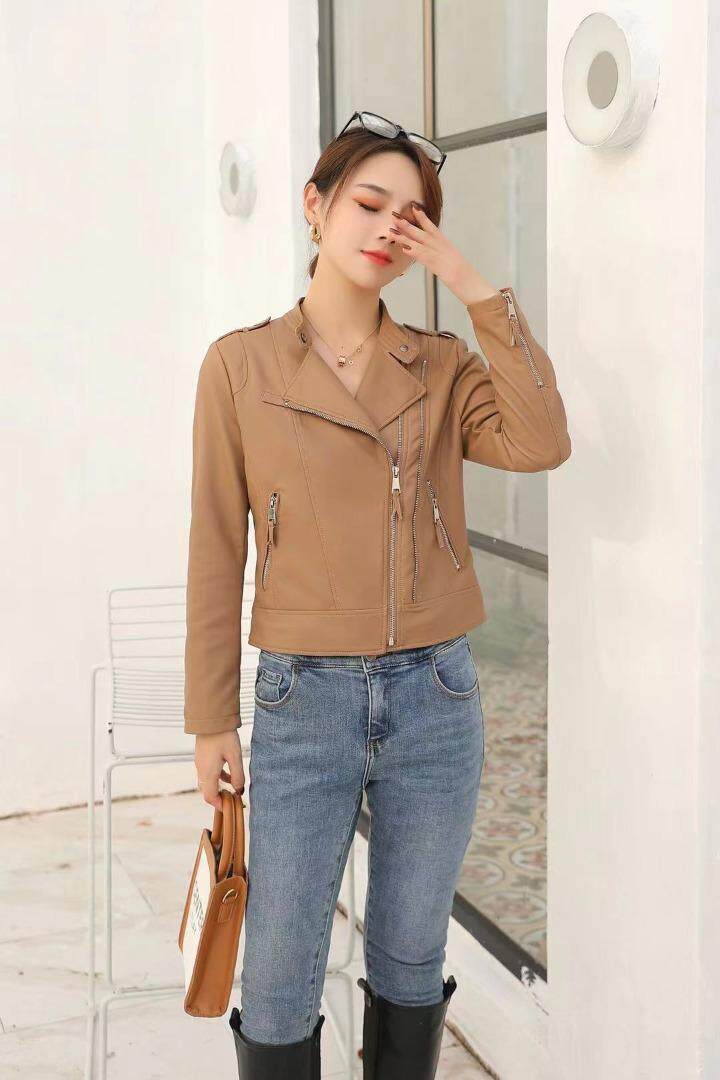 【现货】秋季新款！唯芬8860款短款皮外套皮衣机车风，女装皮衣，唯 芬