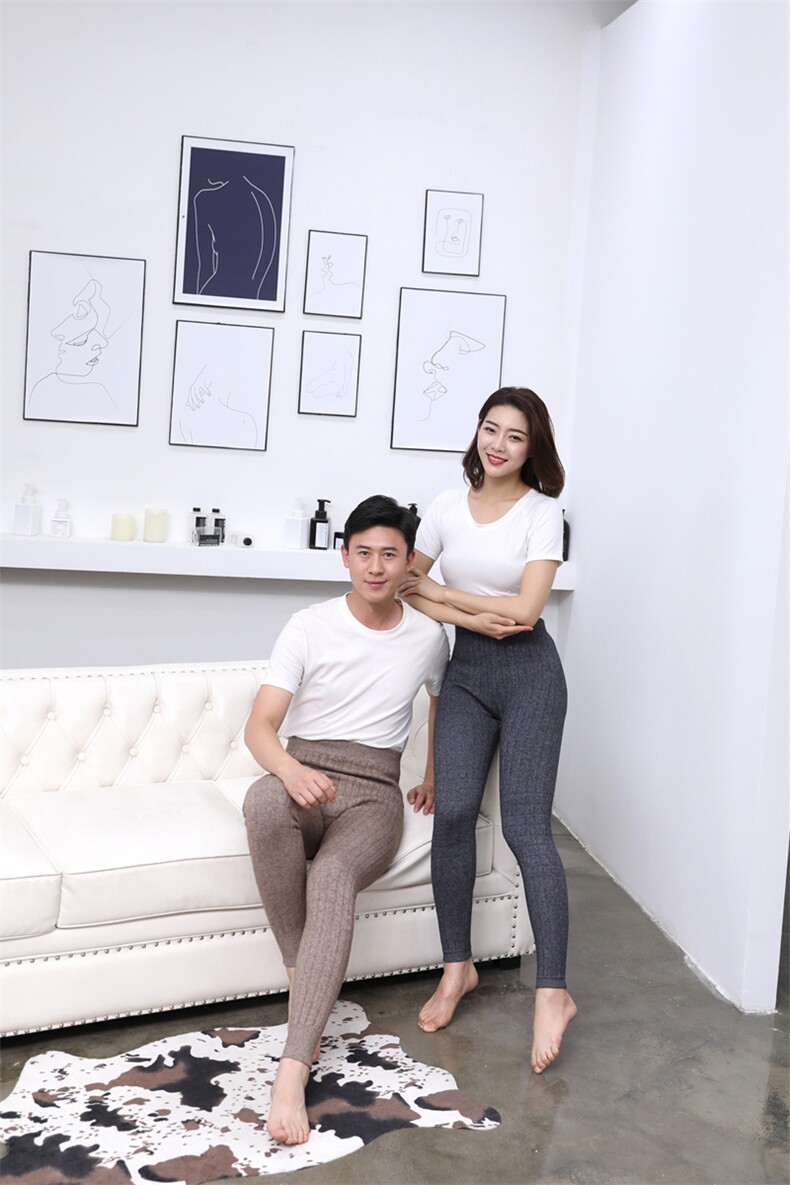 新款男士加厚保暖裤双层柔软舒适时尚百搭黑色休闲长裤男装,男装休闲裤,金牧歌羊绒裤