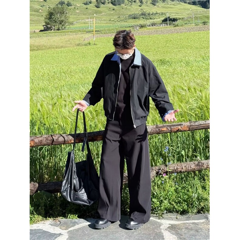 痞帅风衬衫男短袖假两件拼接超火中袖2025新款高级感冰丝衣服,男装T恤,四季星座505