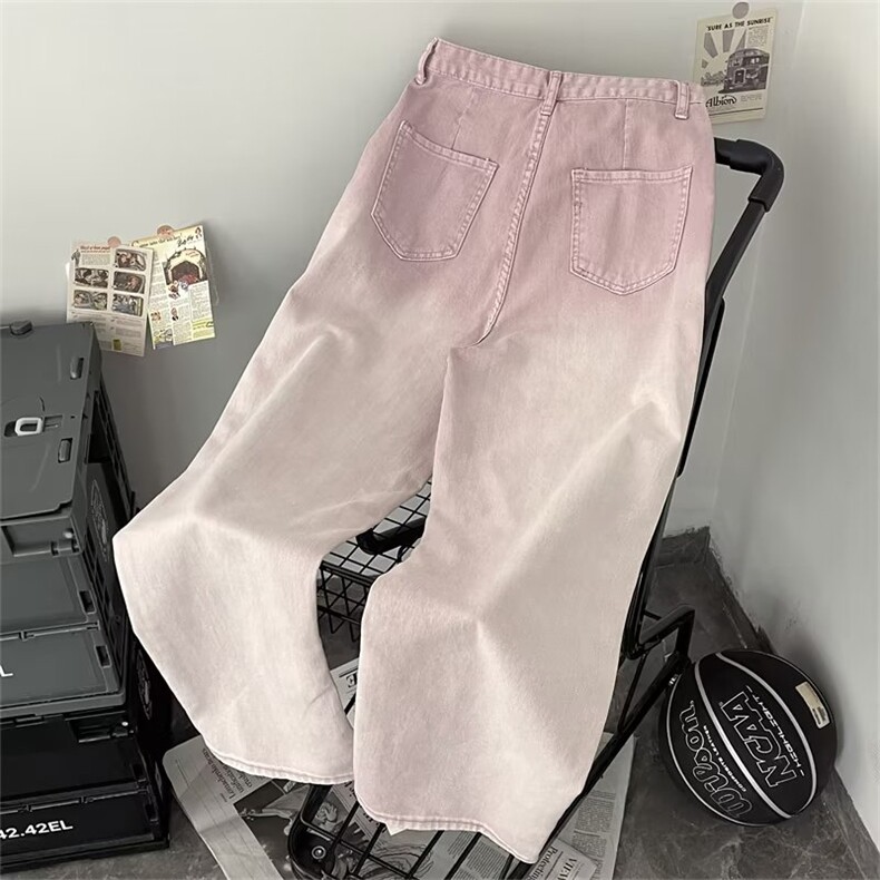 美式牛仔裤男韩版潮渐变色个性帅2024冬季新款ins长裤RK1222-P49,男装牛仔裤,星座412-3