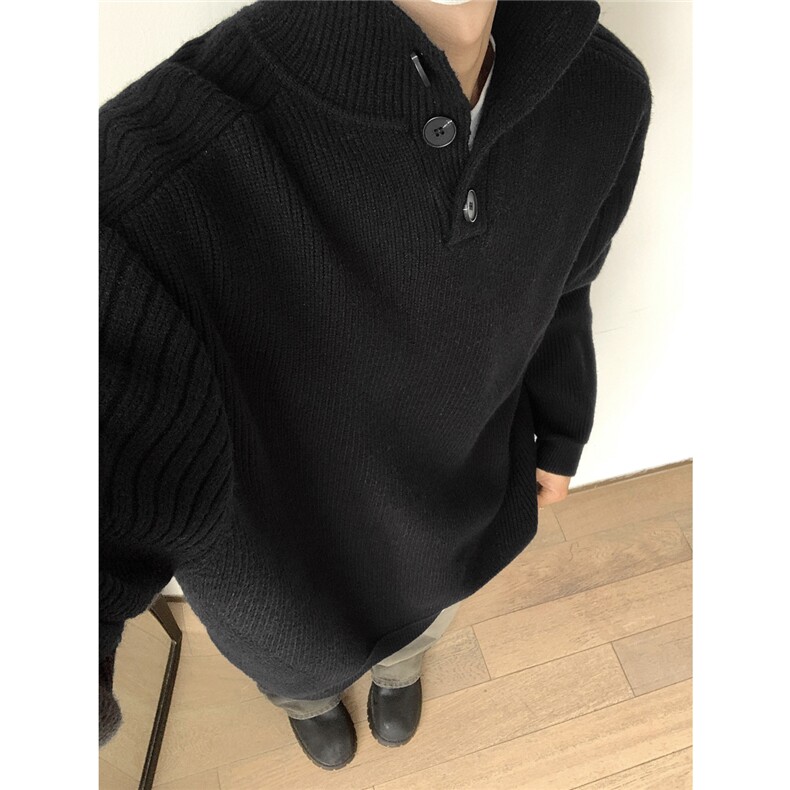 (风）秋冬新款 高克重 1结构织法可变高领翻领毛衣TM08-P83图片