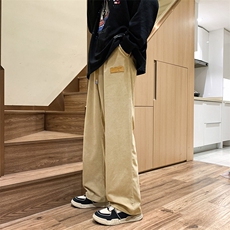 K3198-P45加绒50秋冬加厚美式潮牌灯芯绒织带垂坠感拖地休闲男裤，男装卫衣，电商A009A（原A058A）