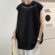 量大优可提供视频2024夏季美式麂皮绒背心D223A-BP2409-P18，男装背心/马甲，电商019-1