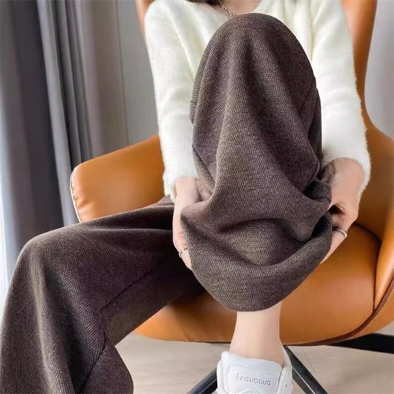 女士春季新款简约百搭宽松舒适休闲裤图片