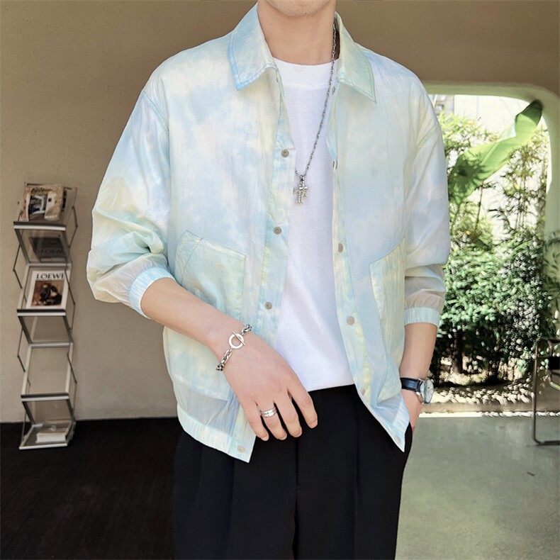 夏季店主小伙痞帅男薄款立领防晒衣户外夹克外套A236-5019-P75,男装防晒衣,电商A236