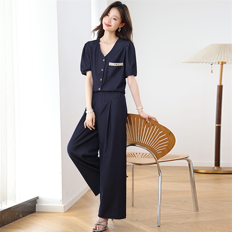 夏季新款2025套装女时尚气质优雅简约洋气时髦两件套，女装套装/套裙，婷轩阁