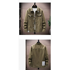 1506A/GY80640/P44印花工装牛仔外套男士翻领，男装工装外套，星座1506A