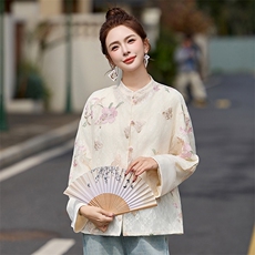新中式国风刺绣外套女春秋轻奢高级感小个子减龄小香风防晒衣上衣，女装短外套，依如秀(原杭风阁)