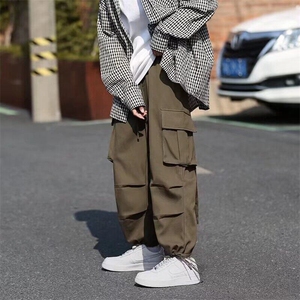 冲锋裤男春秋高街潮牌美式户外机能风工装裤子加绒长裤B27/P40图片